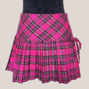 VINTAGE Cleveland Street Plaid Pleated Skirt | Punk Rock Goth Pink Hot Topic